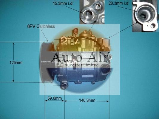 Auto Air Gloucester 14-9689 - Compressor, air conditioning autospares.lv