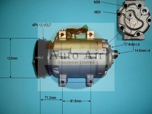 Auto Air Gloucester 14-9688P - Compressor, air conditioning autospares.lv