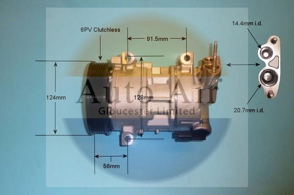 Auto Air Gloucester 14-9638P - Compressor, air conditioning autospares.lv