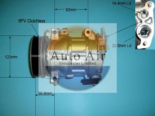 Auto Air Gloucester 14-9638 - Compressor, air conditioning autospares.lv