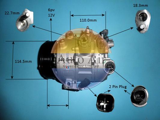 Auto Air Gloucester 14-9673P - Compressor, air conditioning autospares.lv