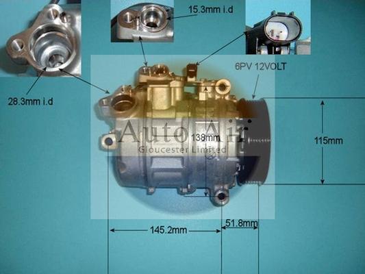 Auto Air Gloucester 14-9151 - Compressor, air conditioning autospares.lv