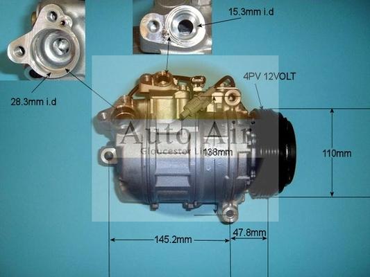 Auto Air Gloucester 14-9152 - Compressor, air conditioning autospares.lv