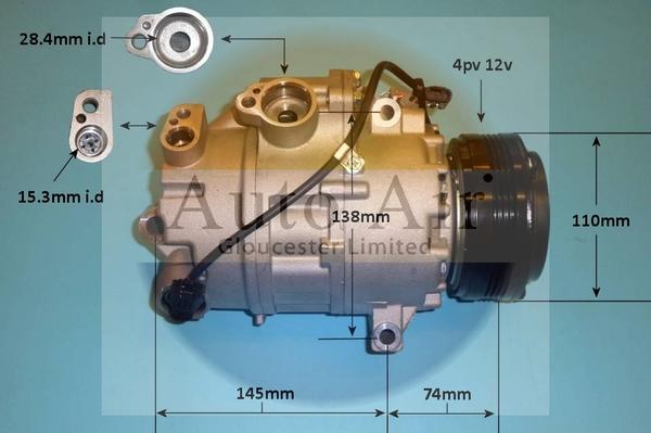 Auto Air Gloucester 149793P - Compressor, air conditioning autospares.lv