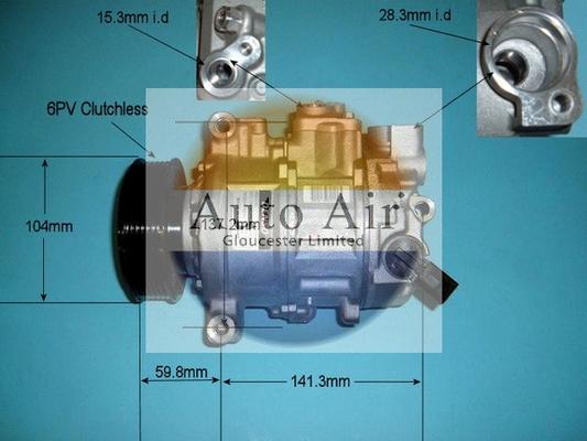 Auto Air Gloucester 14-9703 - Compressor, air conditioning autospares.lv