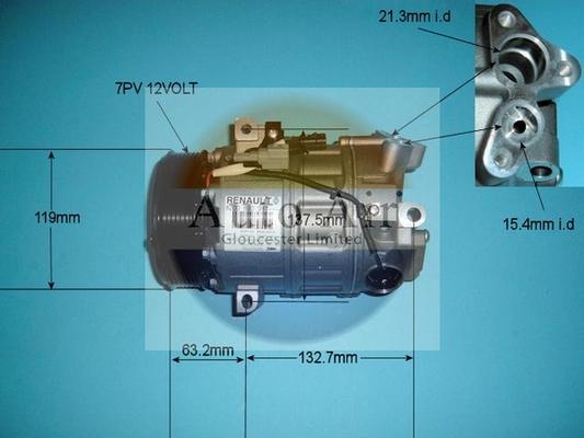 Auto Air Gloucester 14-9734 - Compressor, air conditioning autospares.lv