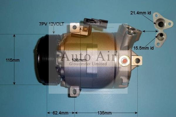 Auto Air Gloucester 14-9731P - Compressor, air conditioning autospares.lv