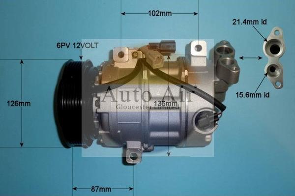 Auto Air Gloucester 14-9733P - Compressor, air conditioning autospares.lv