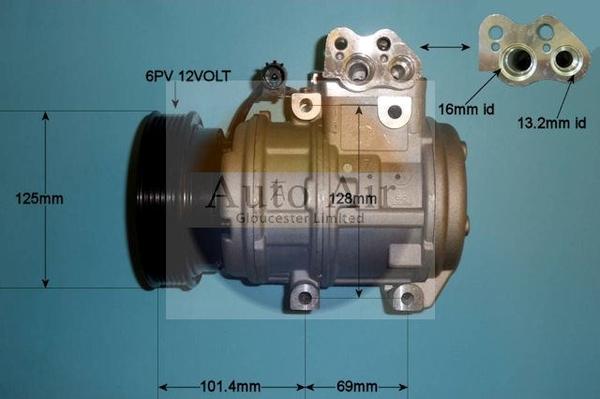 Auto Air Gloucester 14-9726P - Compressor, air conditioning autospares.lv