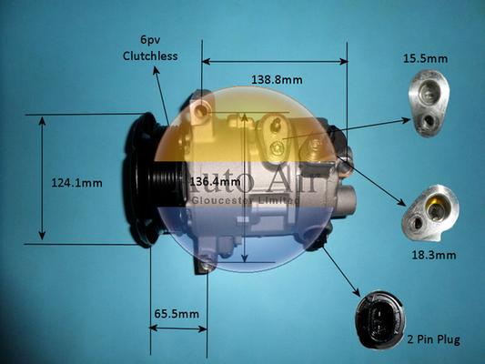 Auto Air Gloucester 14-9770P - Compressor, air conditioning autospares.lv