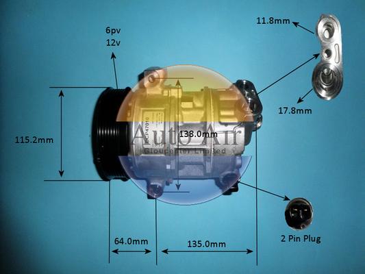 Auto Air Gloucester 14-4904 - Compressor, air conditioning autospares.lv