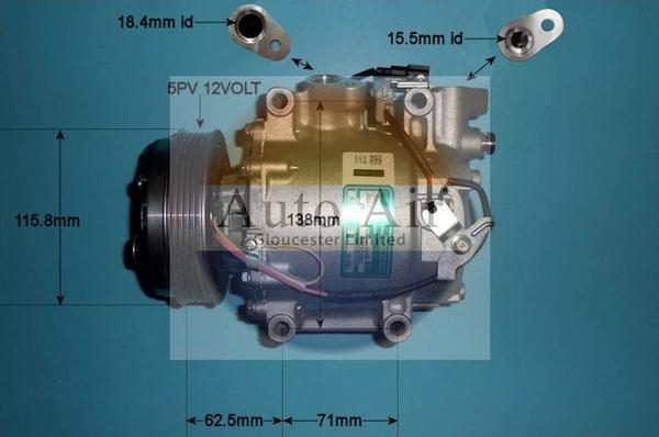 Auto Air Gloucester 14-4900 - Compressor, air conditioning autospares.lv