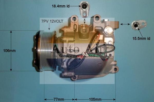 Auto Air Gloucester 14-4903P - Compressor, air conditioning autospares.lv