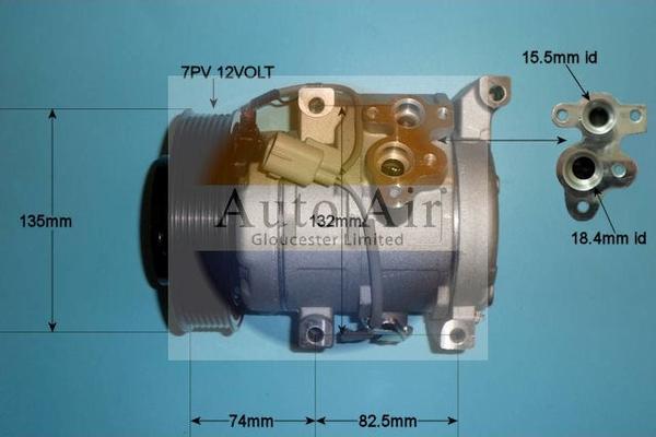 Auto Air Gloucester 14-4805P - Compressor, air conditioning autospares.lv