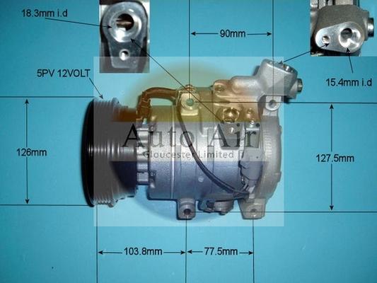 Auto Air Gloucester 14-4807 - Compressor, air conditioning autospares.lv