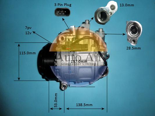 Auto Air Gloucester 14-5974p - Compressor, air conditioning autospares.lv