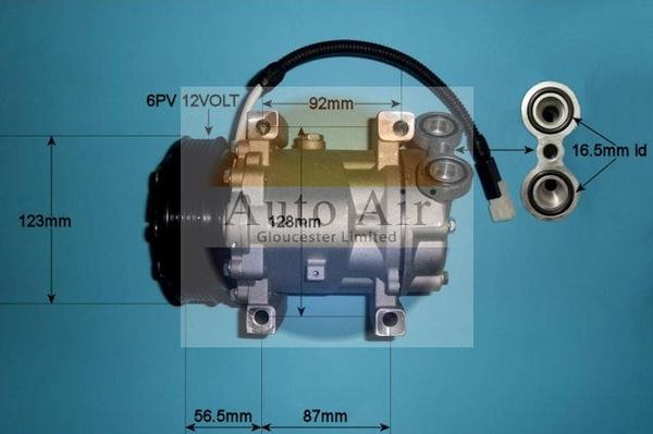 Auto Air Gloucester 14-5972P - Compressor, air conditioning autospares.lv