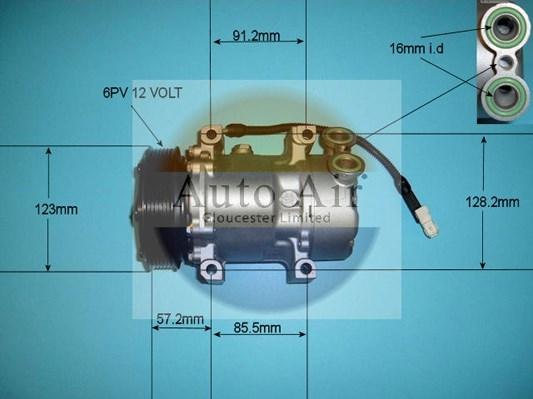 Auto Air Gloucester 14-5972R - Compressor, air conditioning autospares.lv