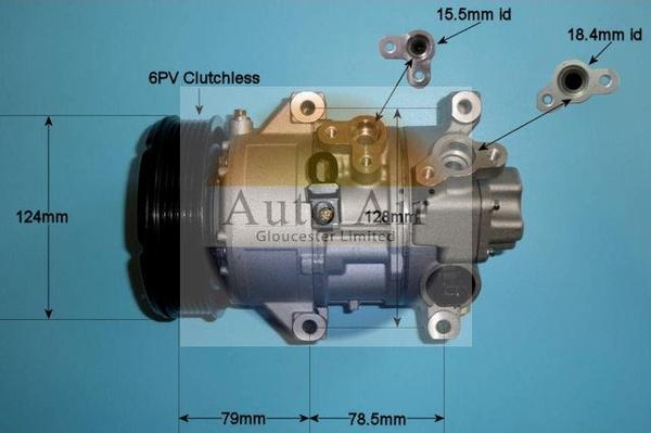 Auto Air Gloucester 14-5343P - Compressor, air conditioning autospares.lv