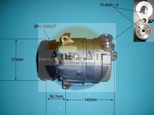 Auto Air Gloucester 14-5302 - Compressor, air conditioning autospares.lv