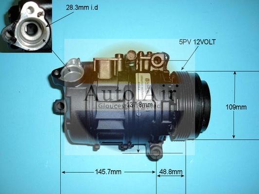 Auto Air Gloucester 14-6464R - Compressor, air conditioning autospares.lv