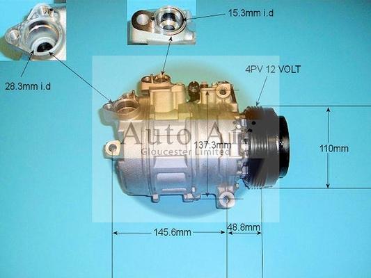 Auto Air Gloucester 14-6466P - Compressor, air conditioning autospares.lv