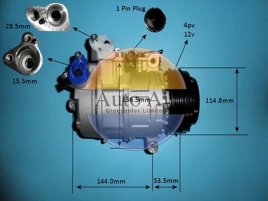 Auto Air Gloucester 14-6468P - Compressor, air conditioning autospares.lv