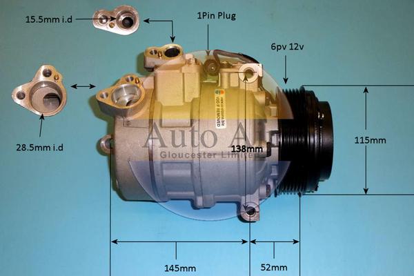 Auto Air Gloucester 14-6467P - Compressor, air conditioning autospares.lv