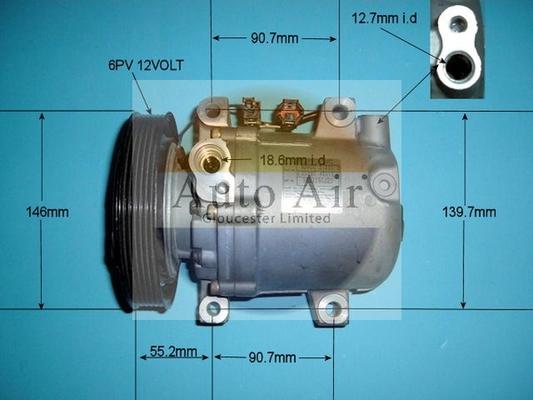 Auto Air Gloucester 14-6069 - Compressor, air conditioning autospares.lv