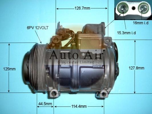 Auto Air Gloucester 14-6245R - Compressor, air conditioning autospares.lv