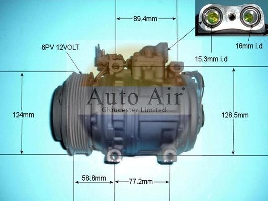 Auto Air Gloucester 14-6240R - Compressor, air conditioning autospares.lv