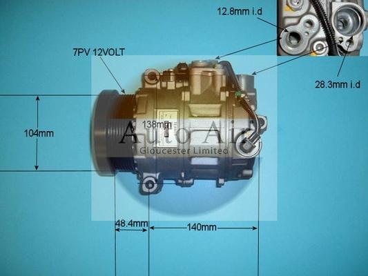 Auto Air Gloucester 14-6204R - Compressor, air conditioning autospares.lv