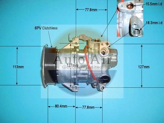 Auto Air Gloucester 14-6207 - Compressor, air conditioning autospares.lv