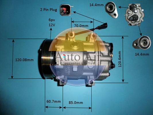 Auto Air Gloucester 14-0094p - Compressor, air conditioning autospares.lv