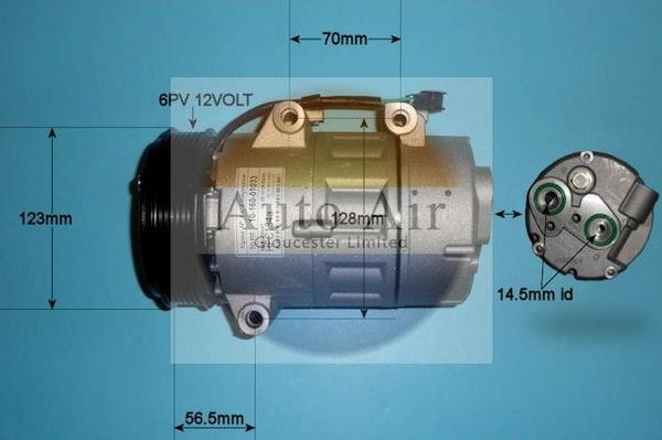 Auto Air Gloucester 14-0097P - Compressor, air conditioning autospares.lv