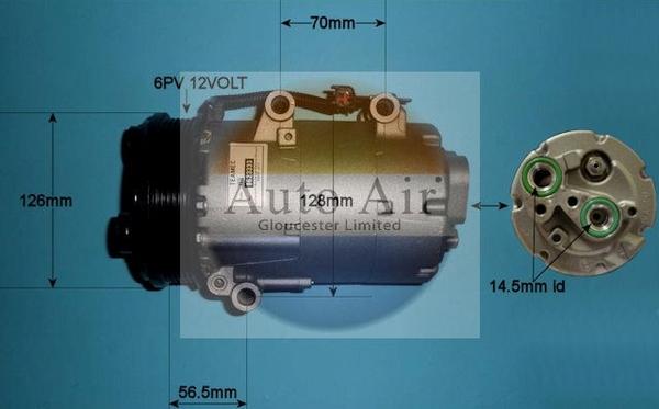 Auto Air Gloucester 14-0097R - Compressor, air conditioning autospares.lv