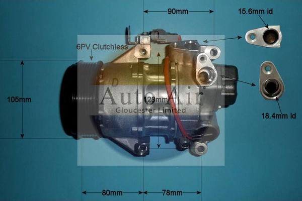 Auto Air Gloucester 14-0046 - Compressor, air conditioning autospares.lv