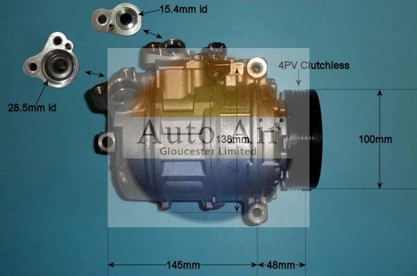 Auto Air Gloucester 14-0041 - Compressor, air conditioning autospares.lv