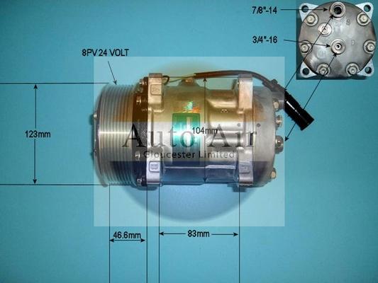 Auto Air Gloucester 14-0043 - Compressor, air conditioning autospares.lv