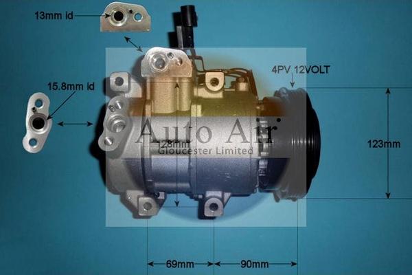 Auto Air Gloucester 14-0047 - Compressor, air conditioning autospares.lv