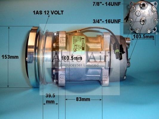 Auto Air Gloucester 14-0016 - Compressor, air conditioning autospares.lv