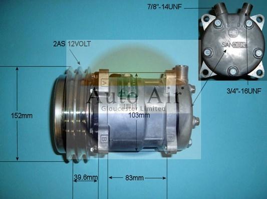 Auto Air Gloucester 14-0010 - Compressor, air conditioning autospares.lv