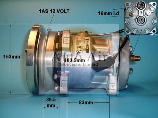 Auto Air Gloucester 14-0017 - Compressor, air conditioning autospares.lv