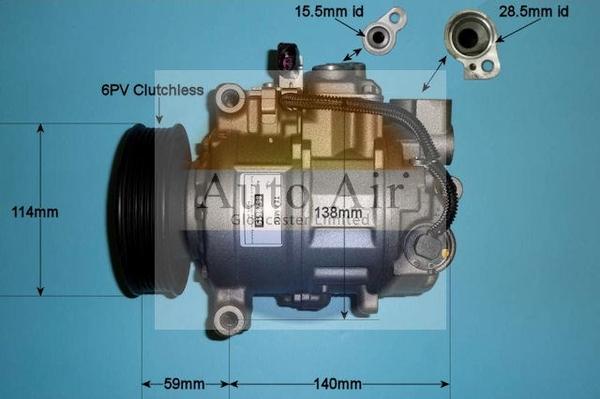 Auto Air Gloucester 14-0085R - Compressor, air conditioning autospares.lv