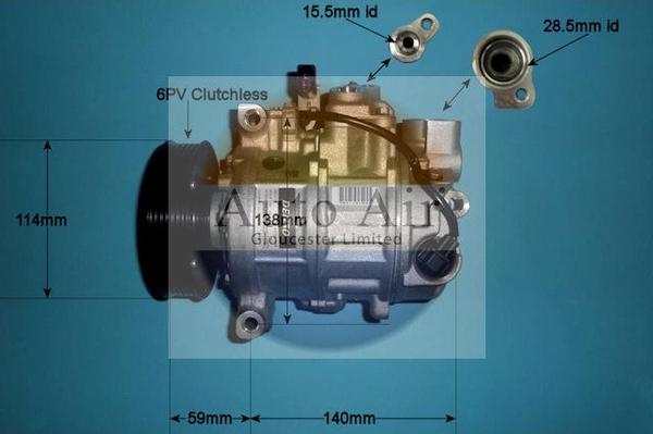 Auto Air Gloucester 14-0085 - Compressor, air conditioning autospares.lv