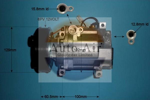 Auto Air Gloucester 14-0080 - Compressor, air conditioning autospares.lv