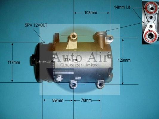 Auto Air Gloucester 14-0082P - Compressor, air conditioning autospares.lv