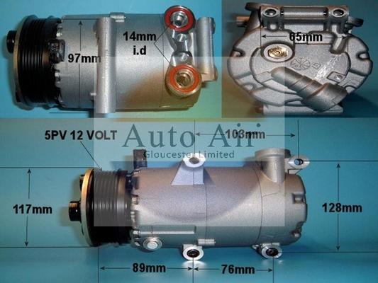 Auto Air Gloucester 14-0082 - Compressor, air conditioning autospares.lv