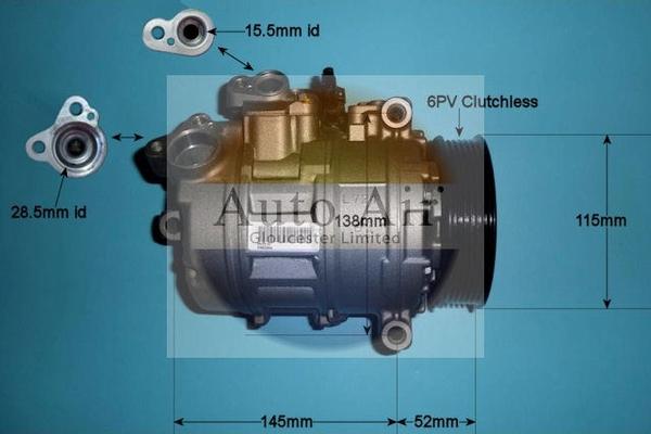 Auto Air Gloucester 14-0034R - Compressor, air conditioning autospares.lv