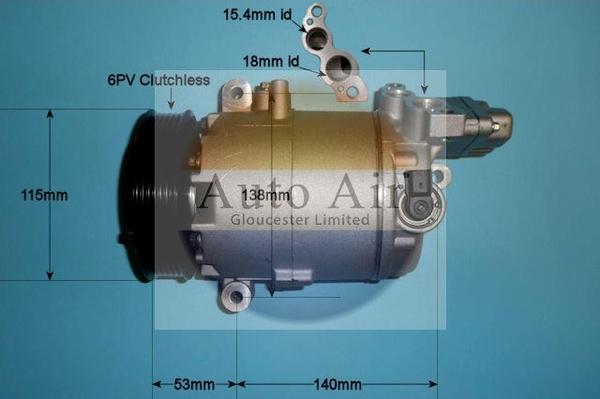 Auto Air Gloucester 14-0036P - Compressor, air conditioning autospares.lv